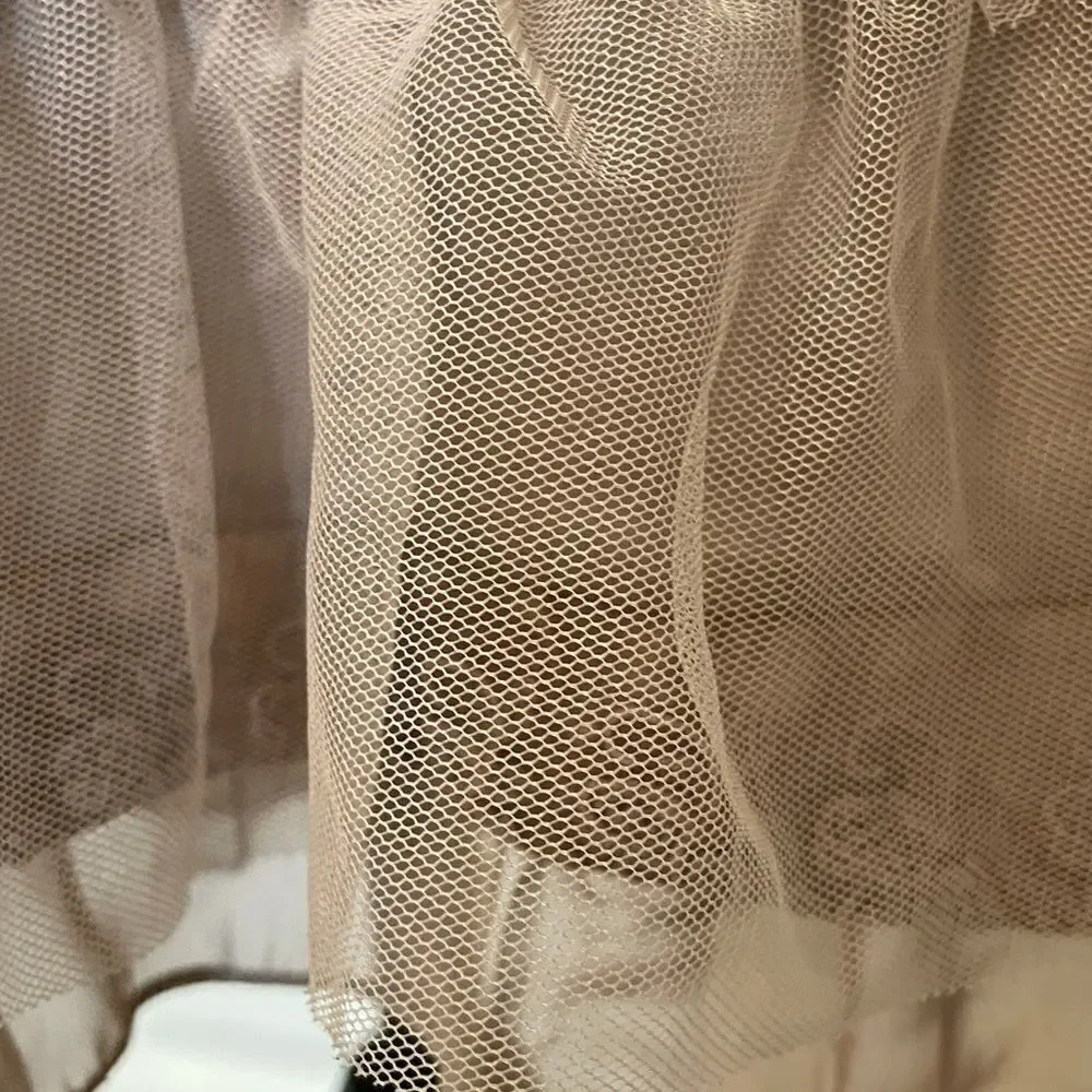Melody Champagne Lace Hem Slip, size Large